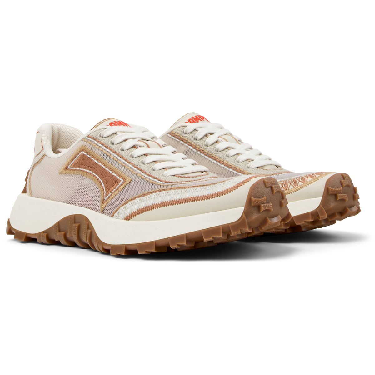 Baskets Drift Trail Twins Cuir beige clair, CAMPER
