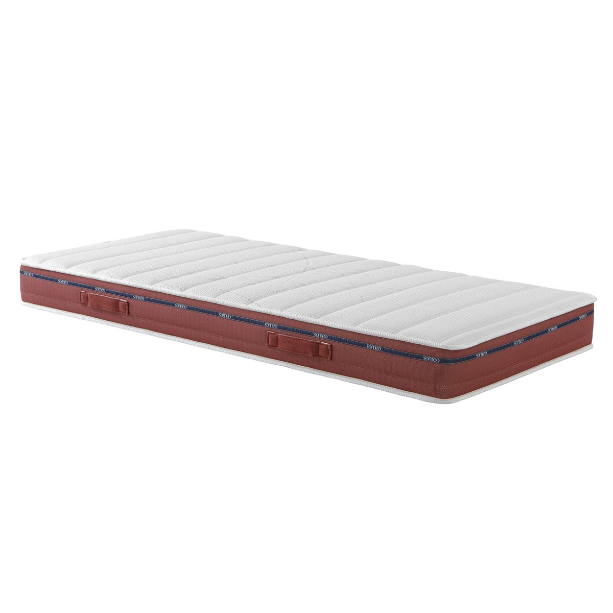 Ensemble matelas 100% latex, sommier, pieds, couette et oreiller Crépuscule 500 blanc, SOMEO