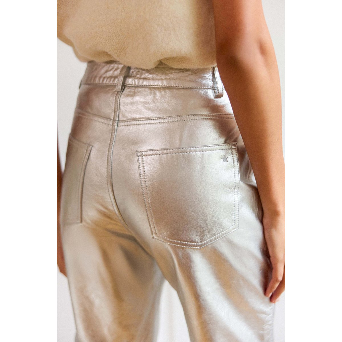 Pantalon droit uni ZEPHYR 69-argent, LA PETITE ETOILE