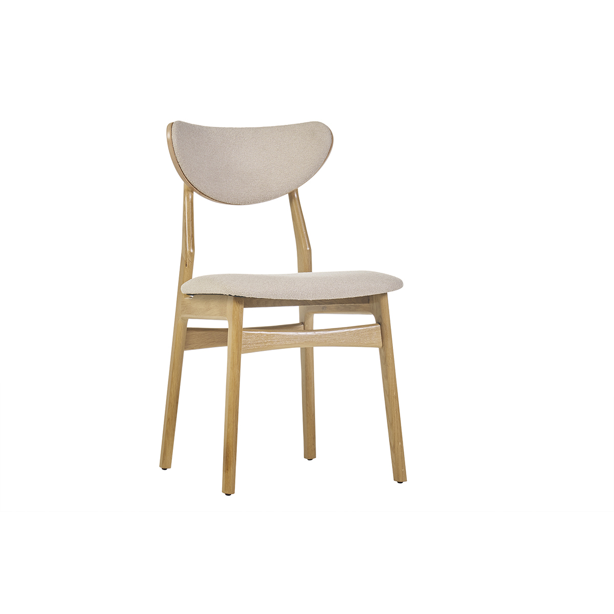 Chaises scandinaves chêne massif (lot de 2) MAYA chêne clair, MILIBOO