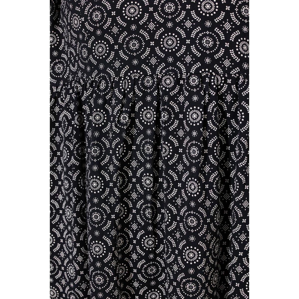 Robe avec imprimé, coupe évasée noir, ULLA POPKEN