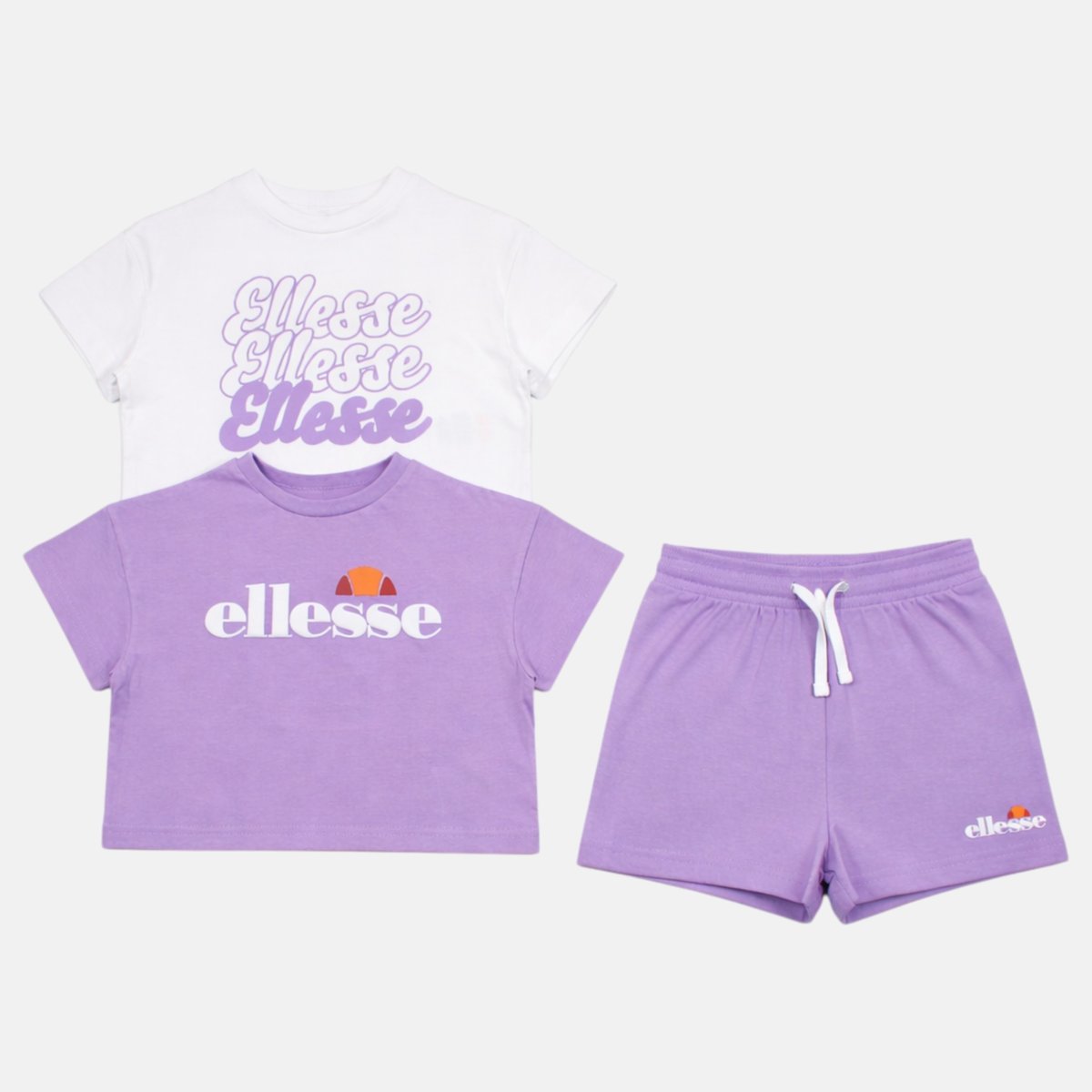 Pack de 2 T-shirts et short violet, ELLESSE