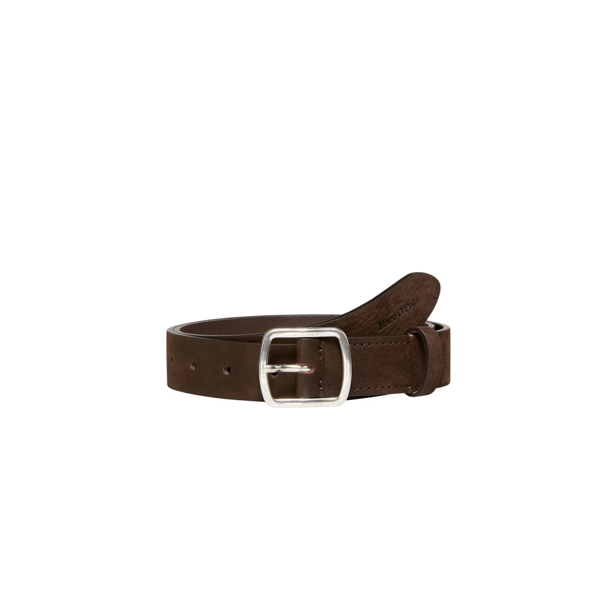 Ceinture avec des trous sur toute la longueur marron foncé, MARC O'POLO