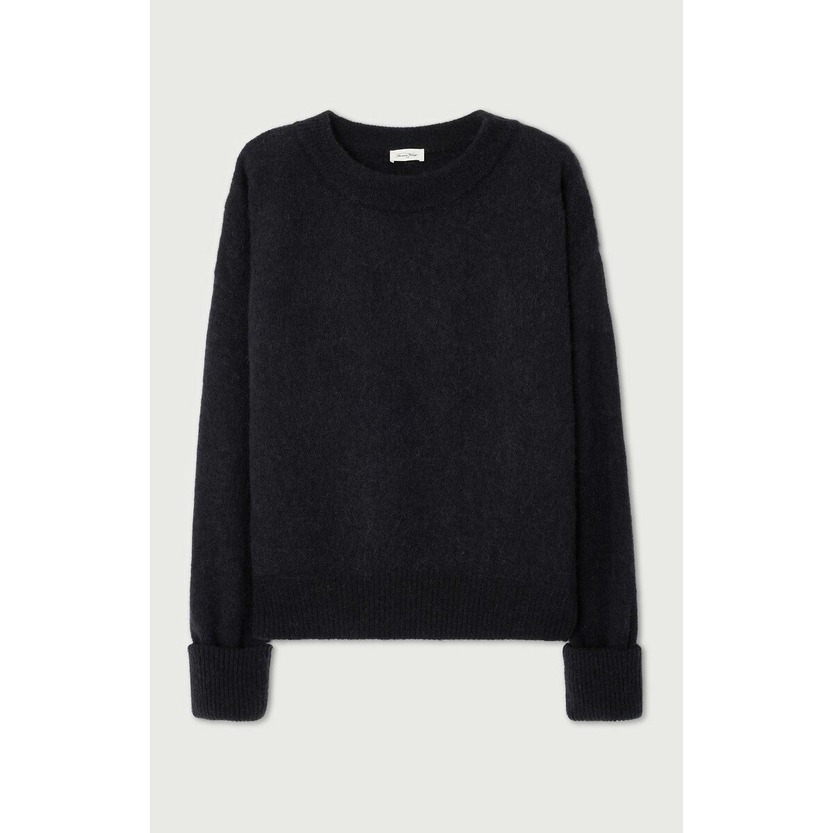Camisola de mangas compridas, decote à barco, VITOW preto , AMERICAN VINTAGE