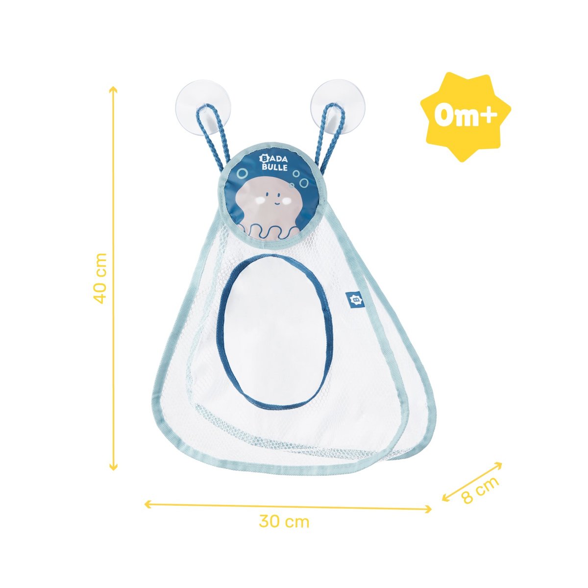Filet de bain rangement hygiénique grande contenance bleu, BADABULLE