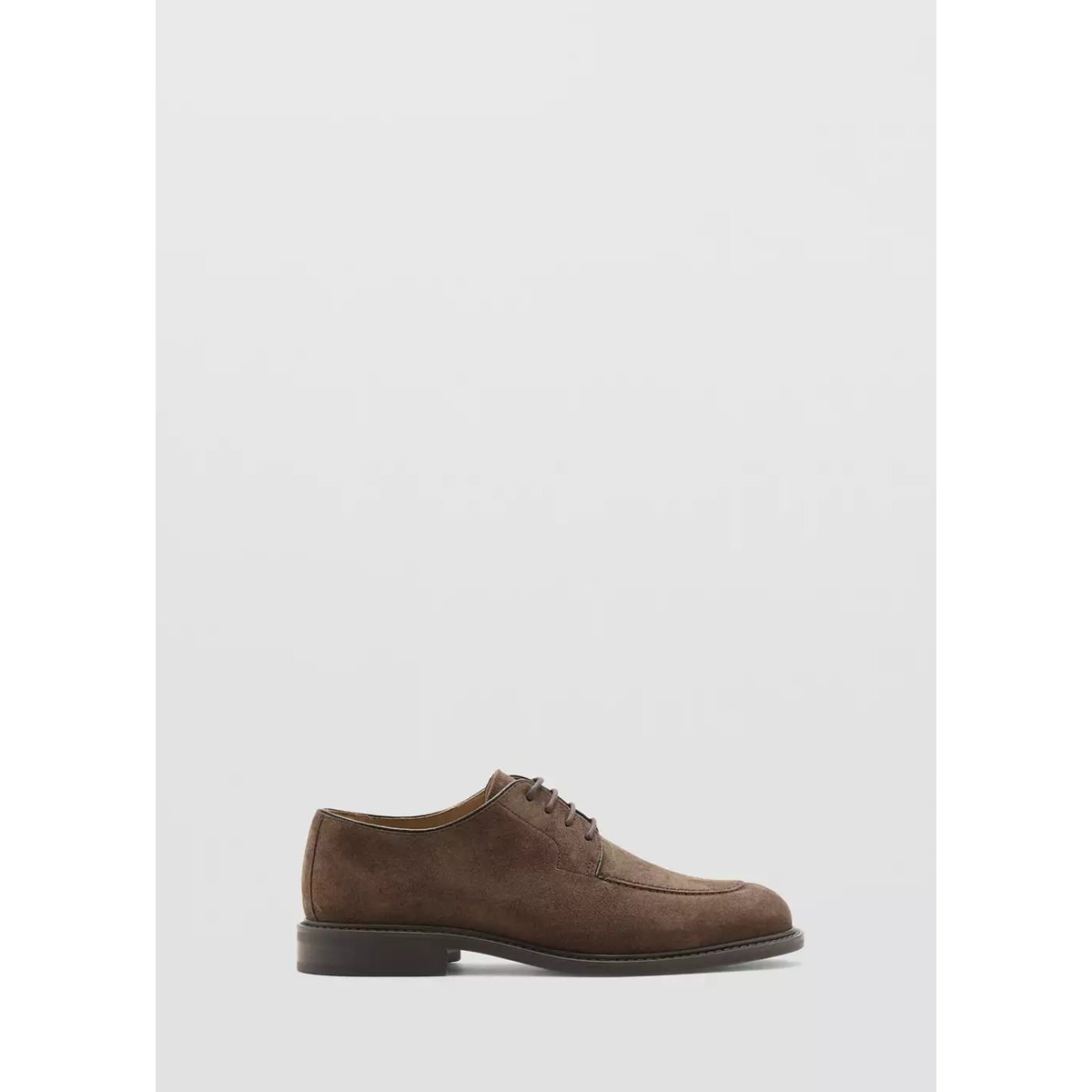 Chaussures costume cuir suède marron moyen, MANGO MAN