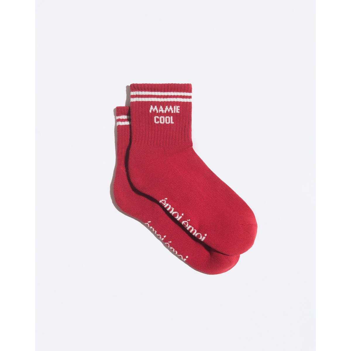 Chaussettes Mamie cool rouge cranberry, EMOI EMOI