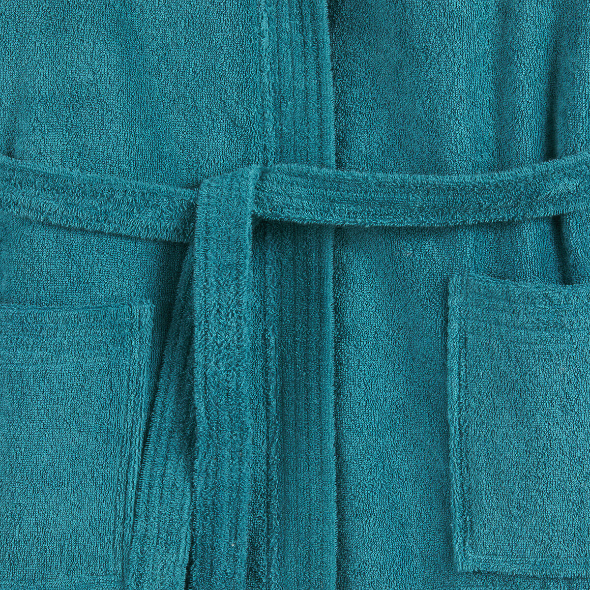 Accappatoio con cappuccio spugna bouclé 450 g/m2, Haxel blu pavone, LA REDOUTE INTERIEURS