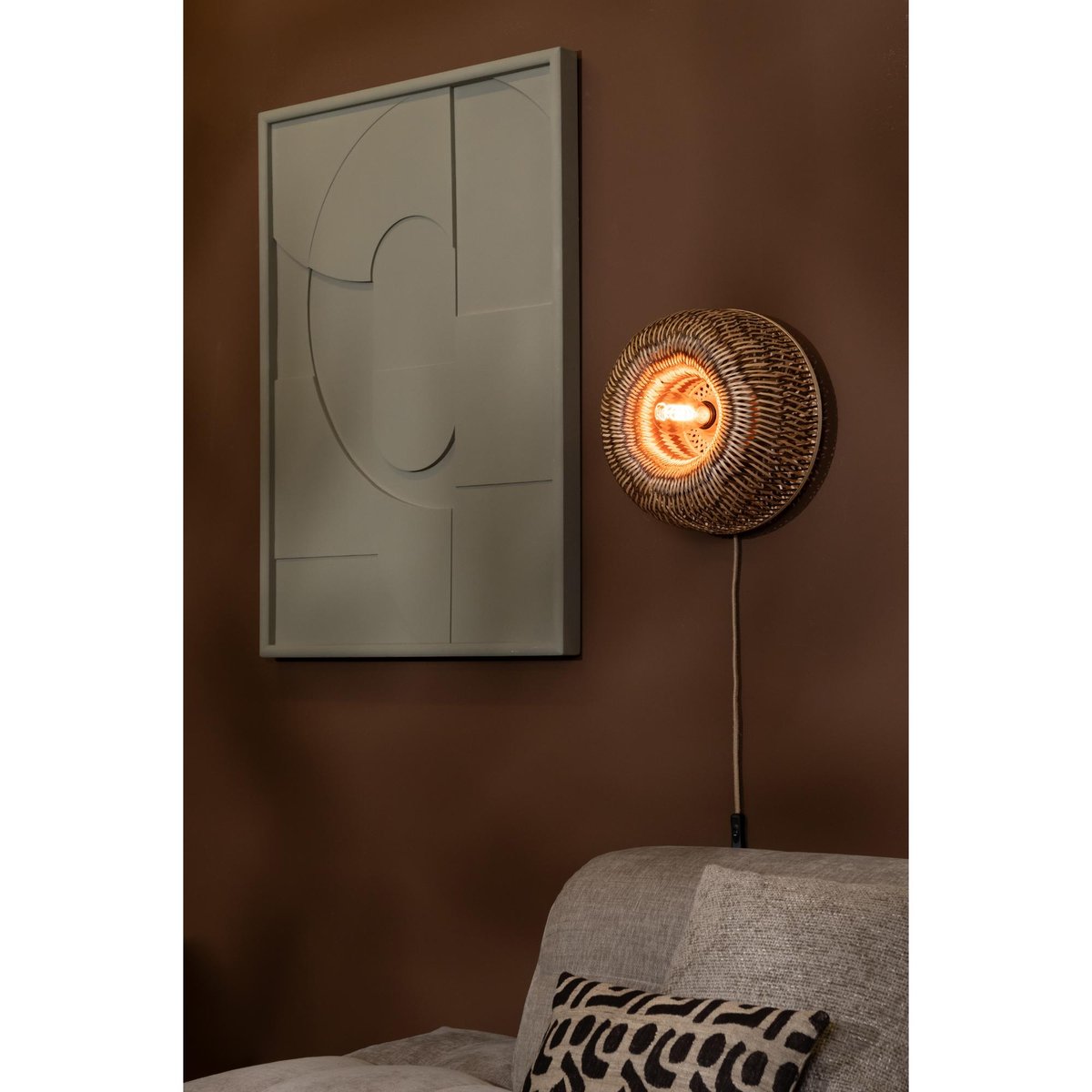 Lampe À Poser Bambou BARBADOS marron, GOOD & MOJO