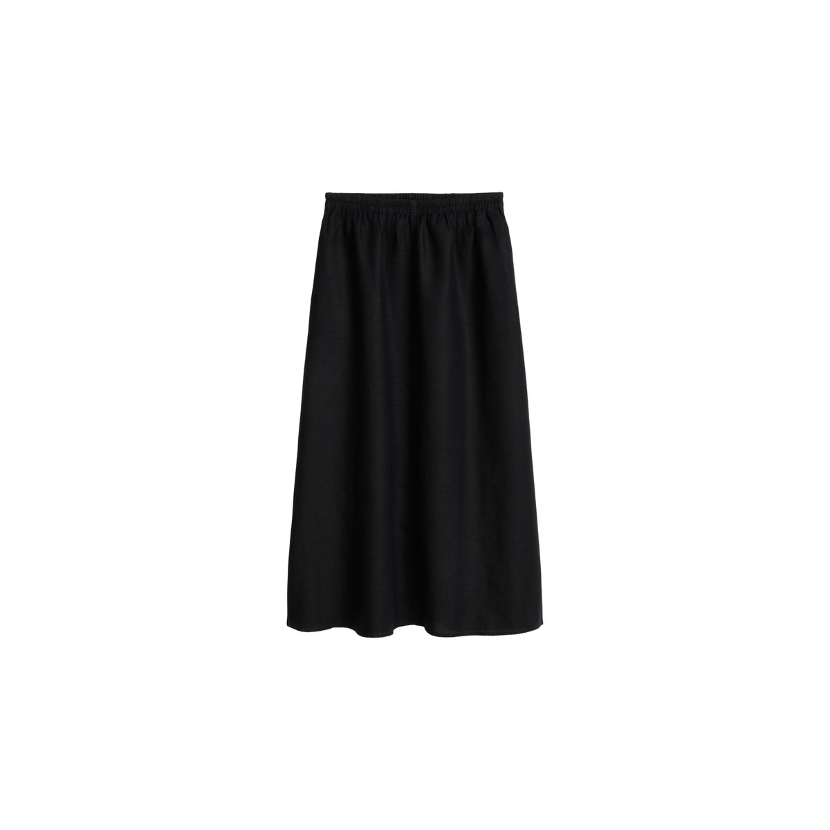 Jupe longue en lin A-Shape avec ceinture élastique noir, MARC O'POLO