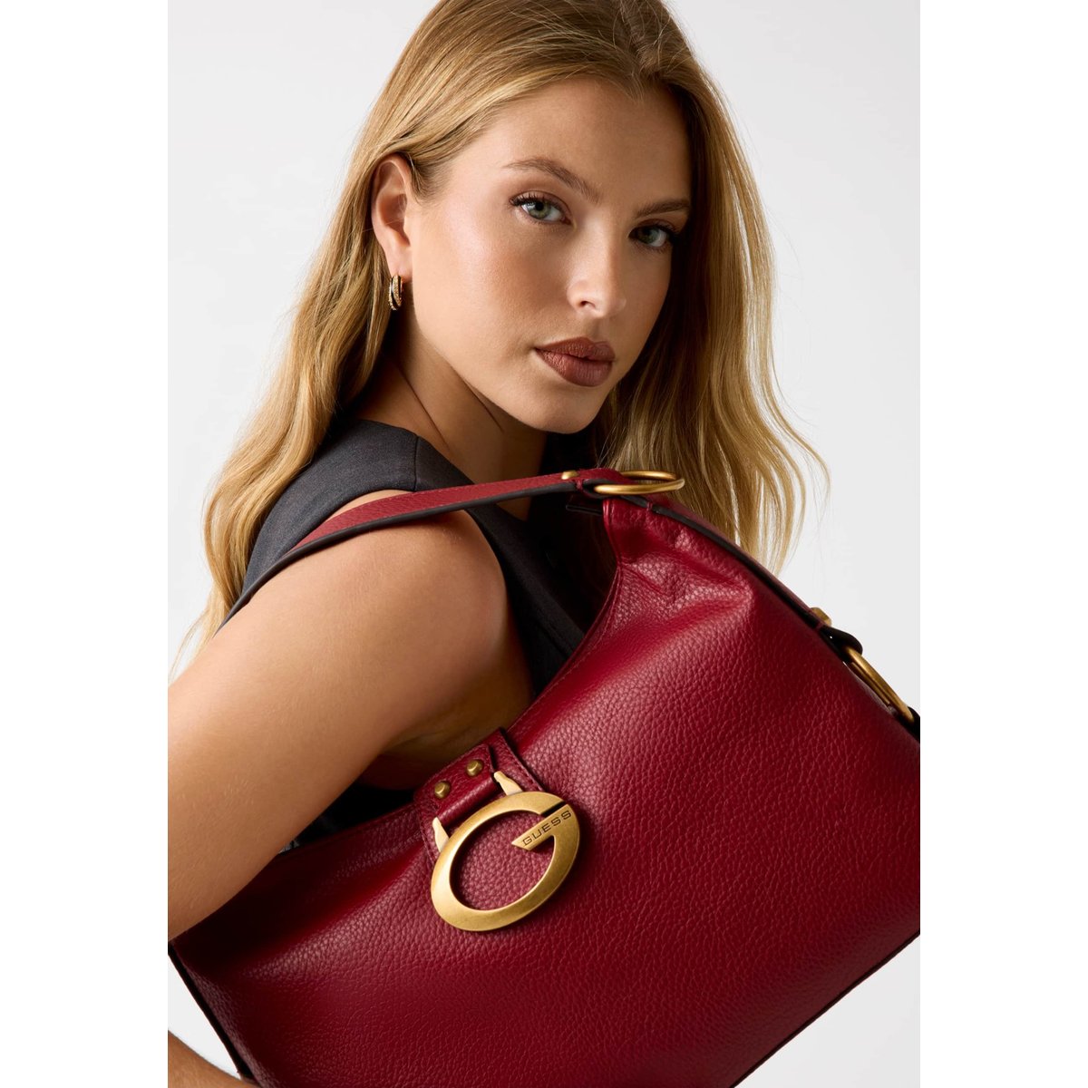 Sac À Épaule Moyen Camden rouge, GUESS