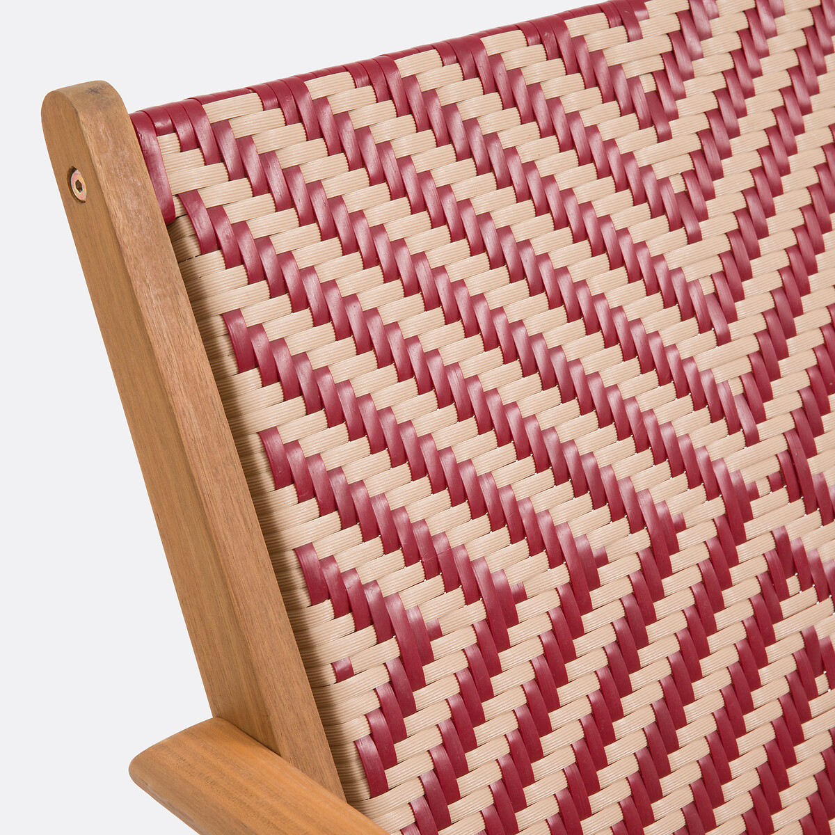 Fauteuil bas de jardin, Balia beige/rouge, LA REDOUTE INTERIEURS