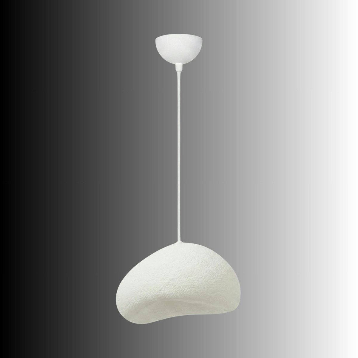 Suspension blanche design organique 32 cm NOXIS blanc, PIER IMPORT
