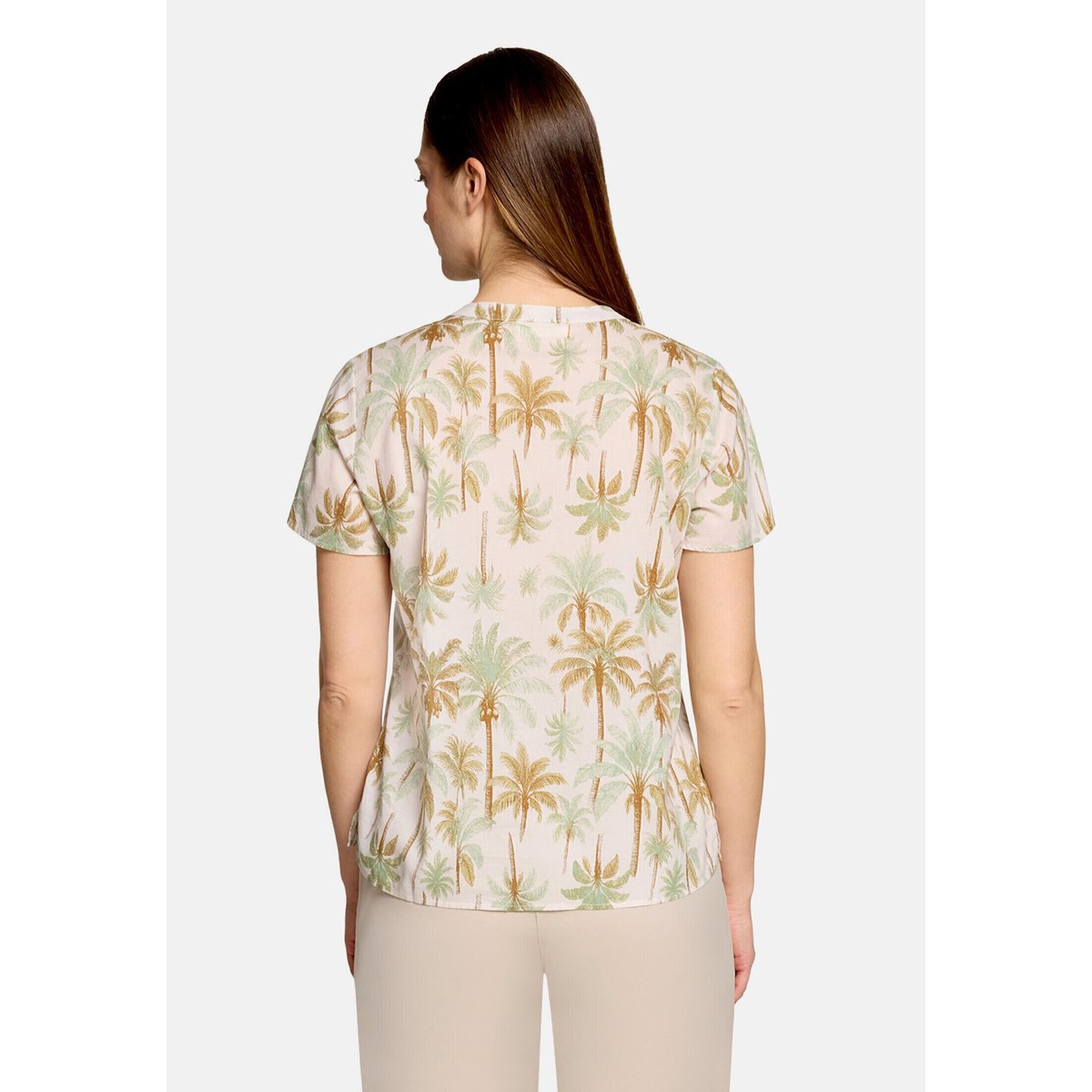 T-shirt façon blouse à ruches nature/green, CARTOON