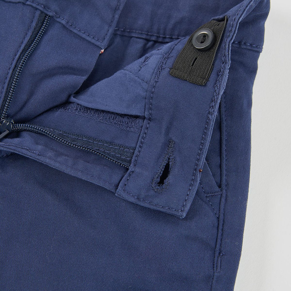 Pantalon garçon satiné élastique bleu, BOBOLI