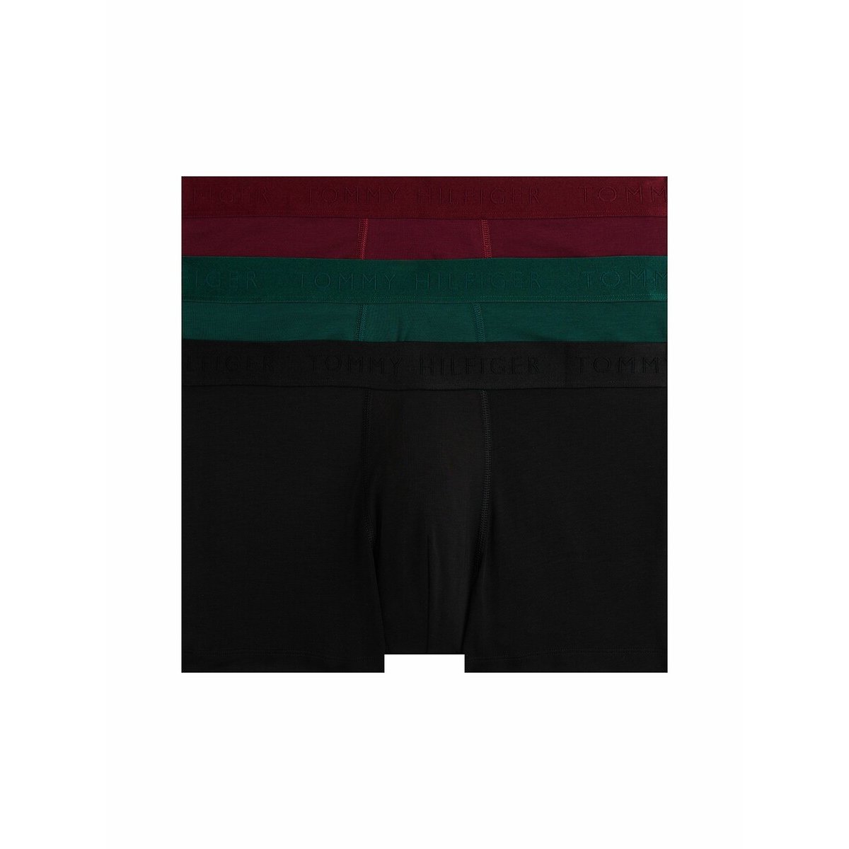 Lote de 3 bóxers lisos Everyday Luxe verde + rojo + negro, TOMMY HILFIGER