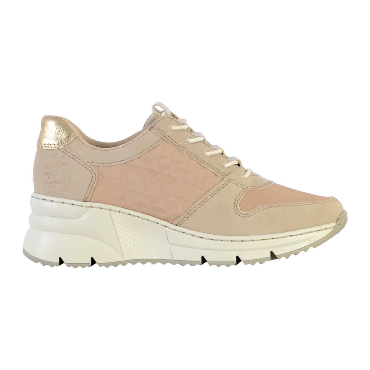 Basket Cuir Morelia beige, RIEKER