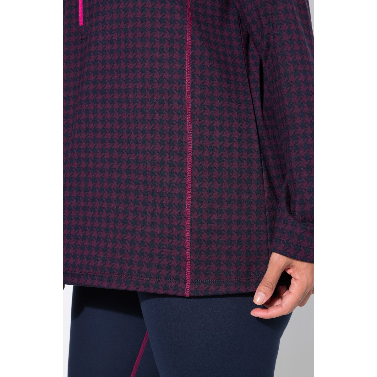 T-shirt technique de ski, détails colorés marine, ULLA POPKEN