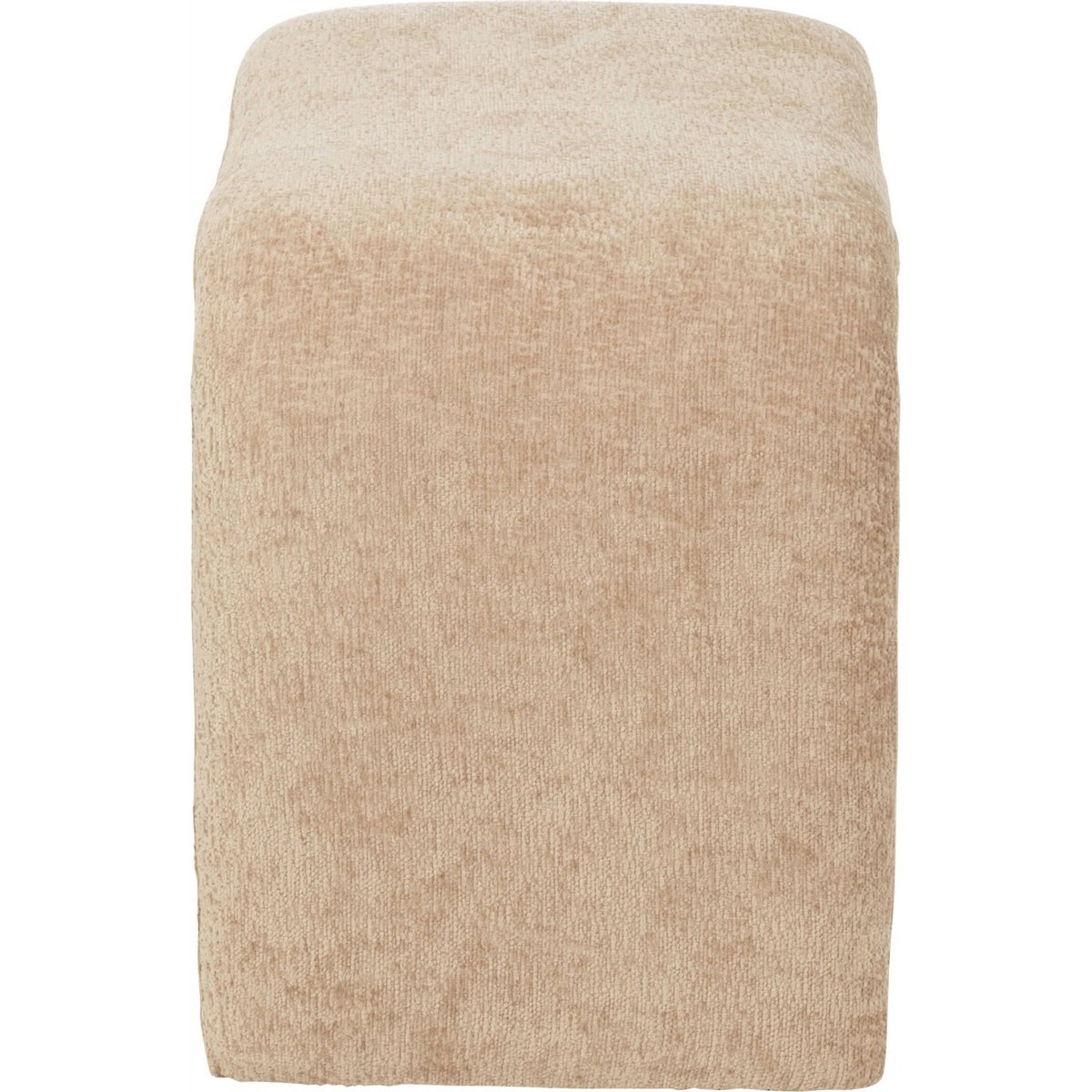 Tabouret en tissu forme organique assise moderne beige naturel textile doux, RECOLLECTION