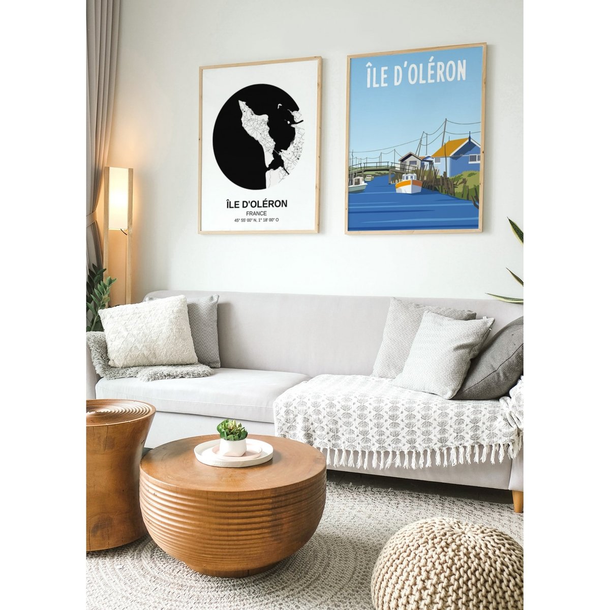 Affiche Île d'Oléron 2 blanc, L'AFFICHERIE