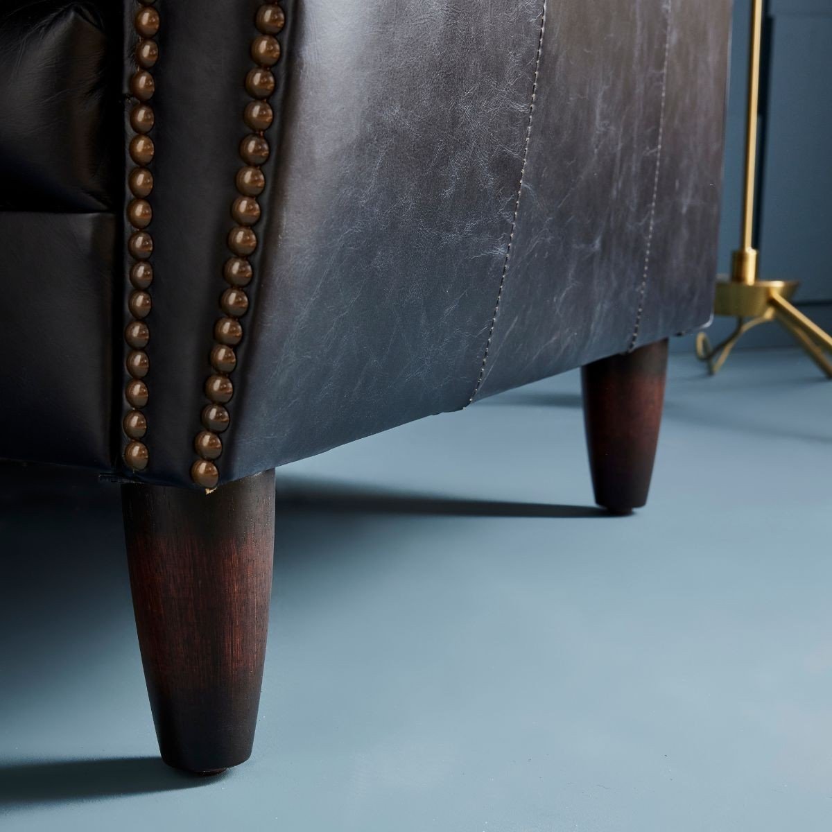 Fauteuil en cuir L73 cm - KANSAS noir, CALICOSY