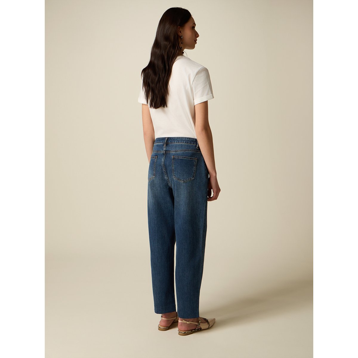 Jean boyfriend court bleu, OLTRE