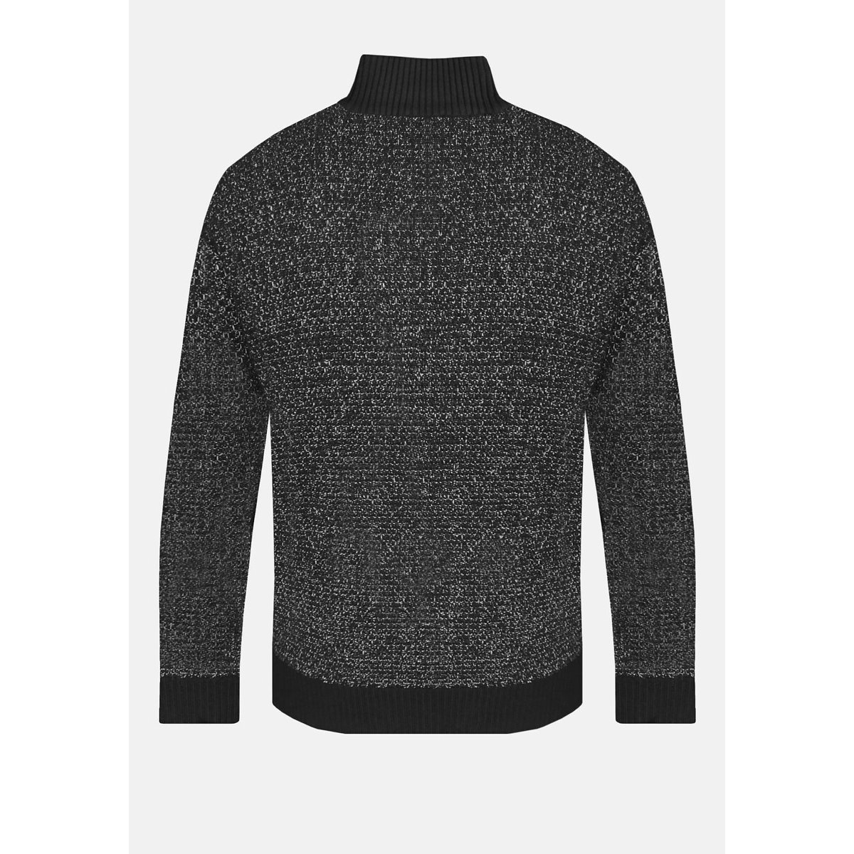 Pull col montant en fine maille noir, KAPORAL