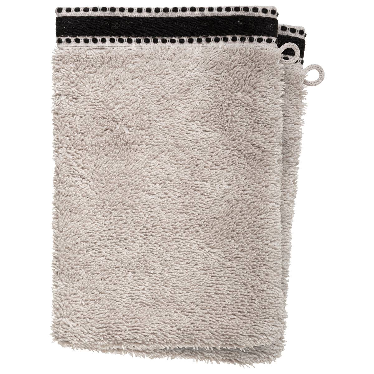 Lot de 2 gants de toilette JOIA argent, ATMOSPHERA