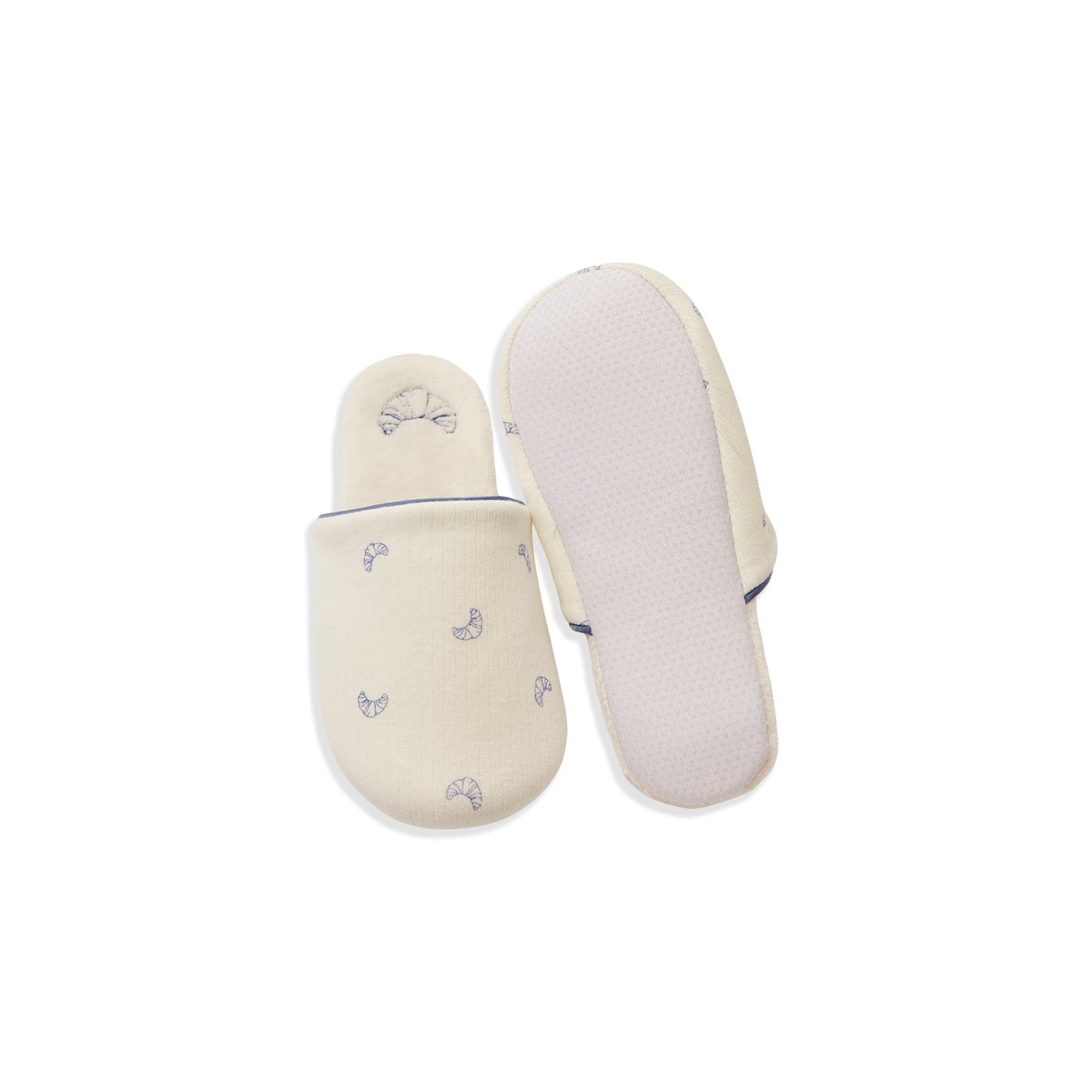 Chaussons mules en coton BELEN blanc, ETAM