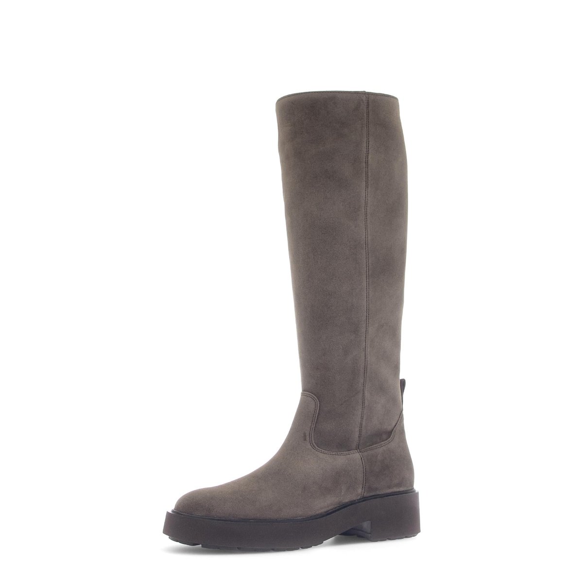 Bottes en cuir à talon décroché marron velours, GABOR