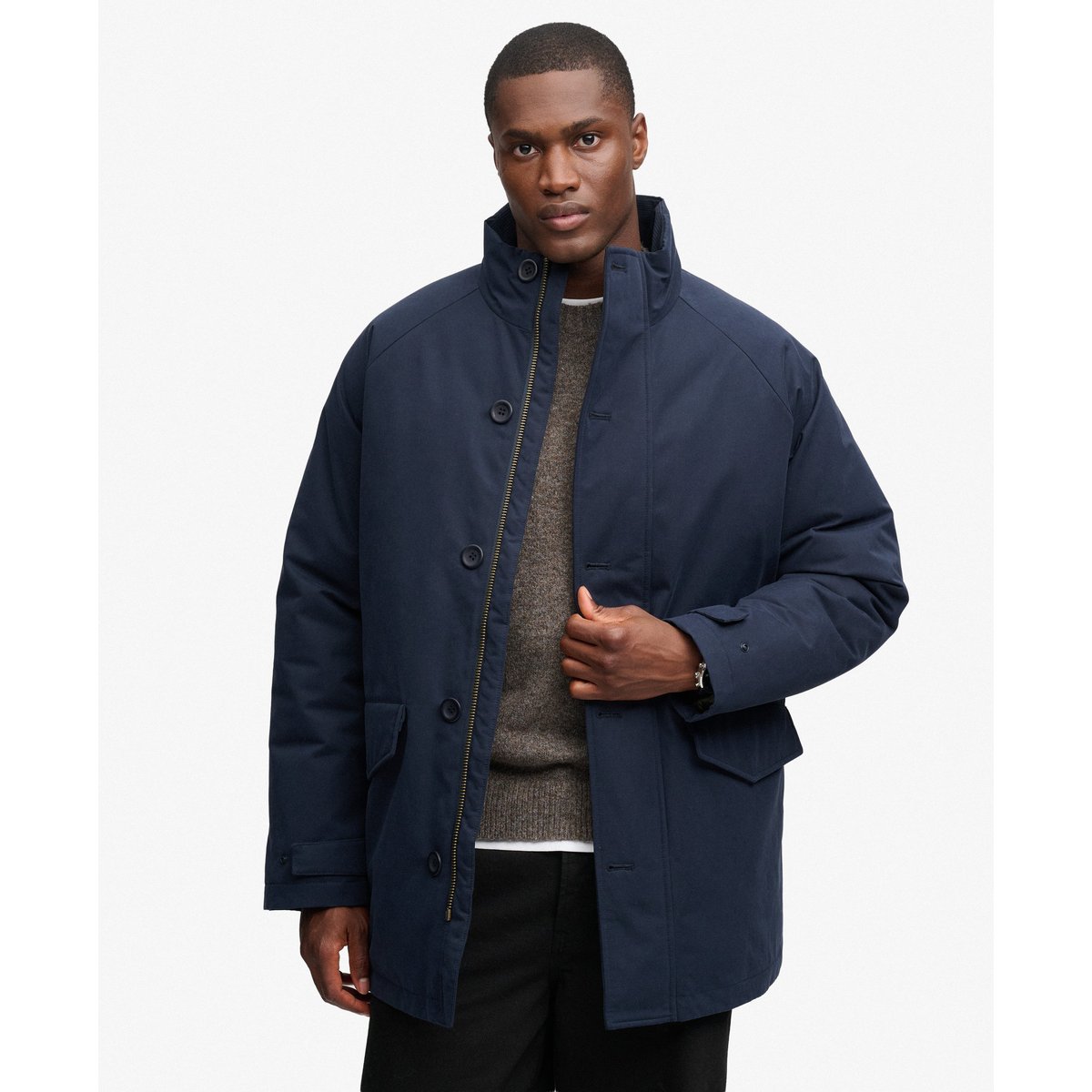 Manteau de Ville Matelassé Premium bleu marine éclipse, SUPERDRY