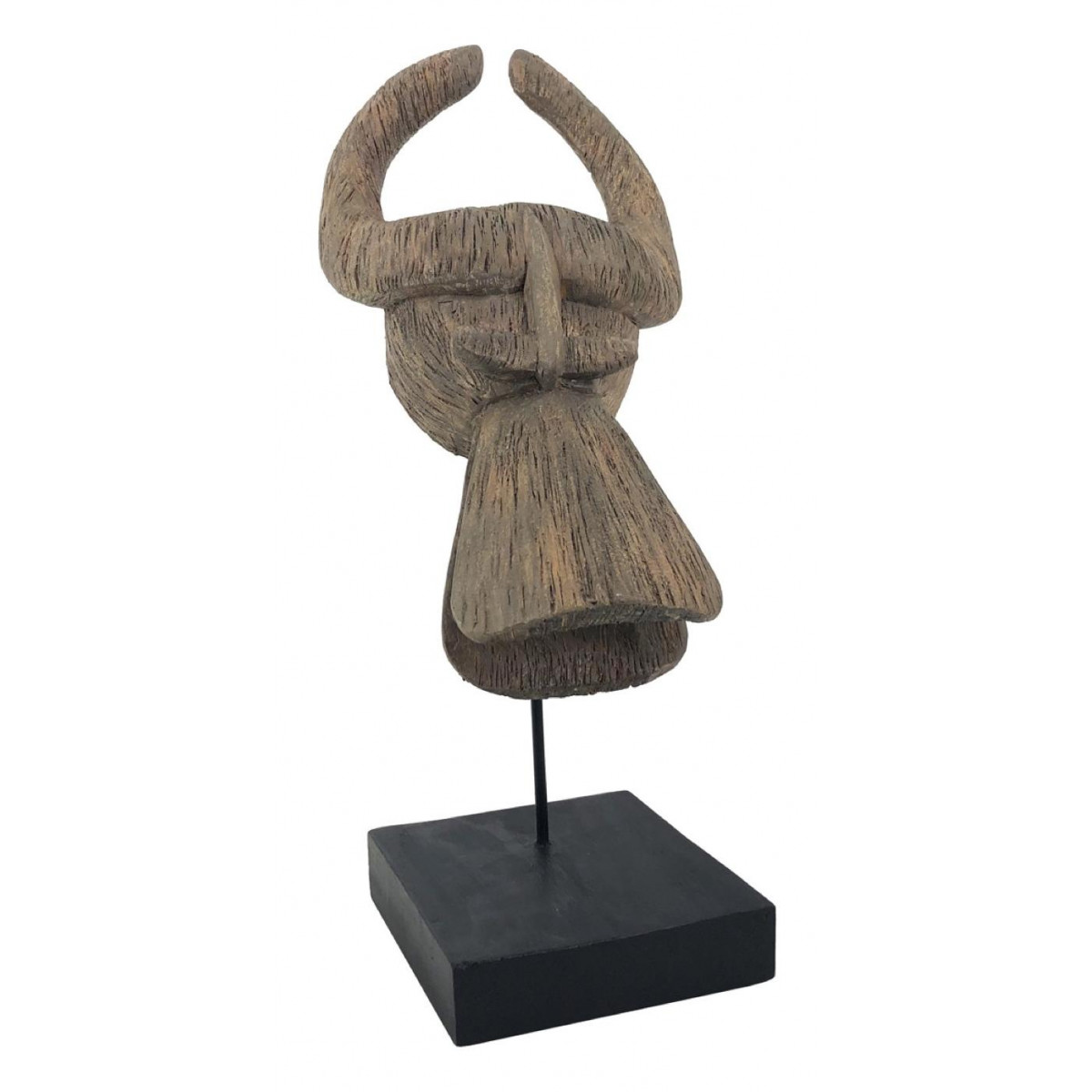 Sculpture viking marron, DECORATION D’AUTREFOIS