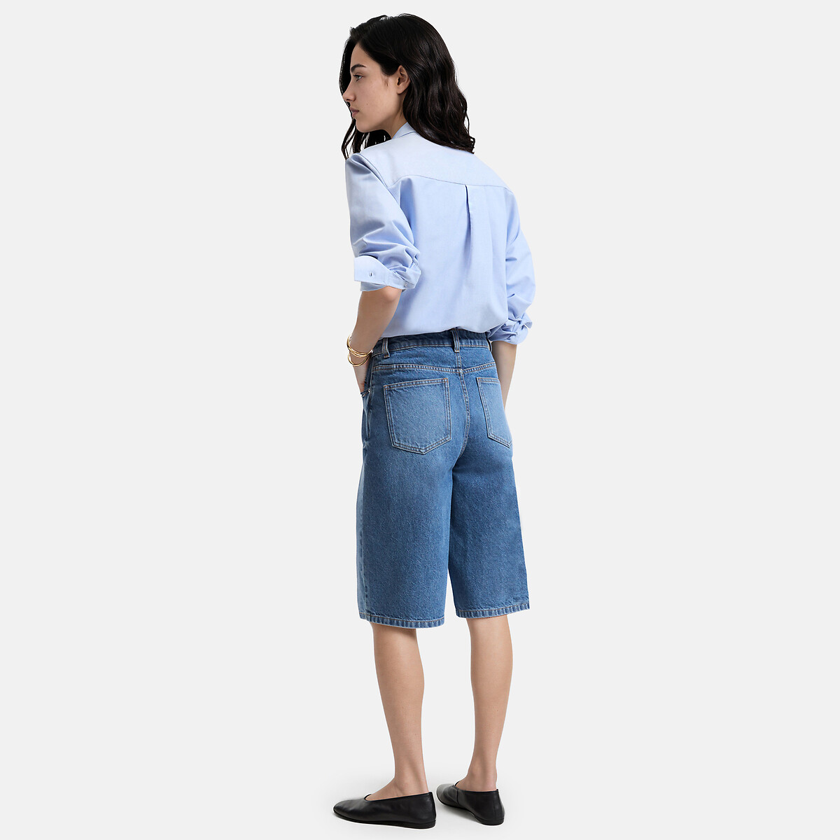 Bermudas vaqueras largas azul stone, LA REDOUTE COLLECTIONS