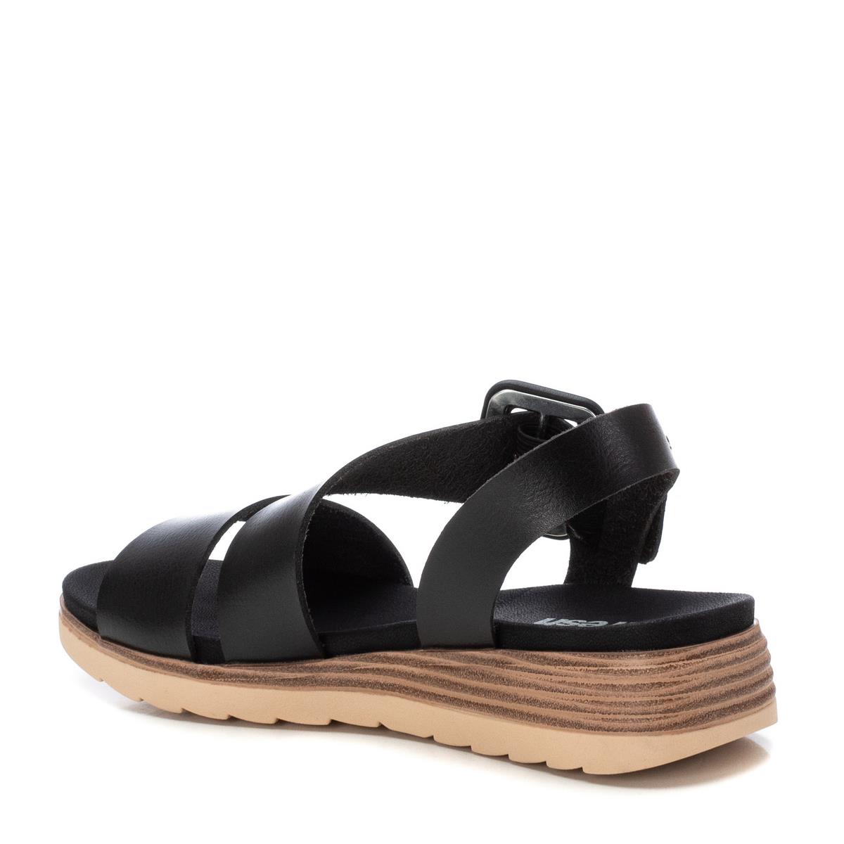 Sandale Plaine Décontractée Boucle noir, REFRESH