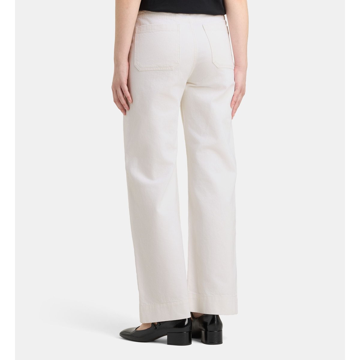 Jean large redford coton bio blanc cassé, GALERIES LAFAYETTE