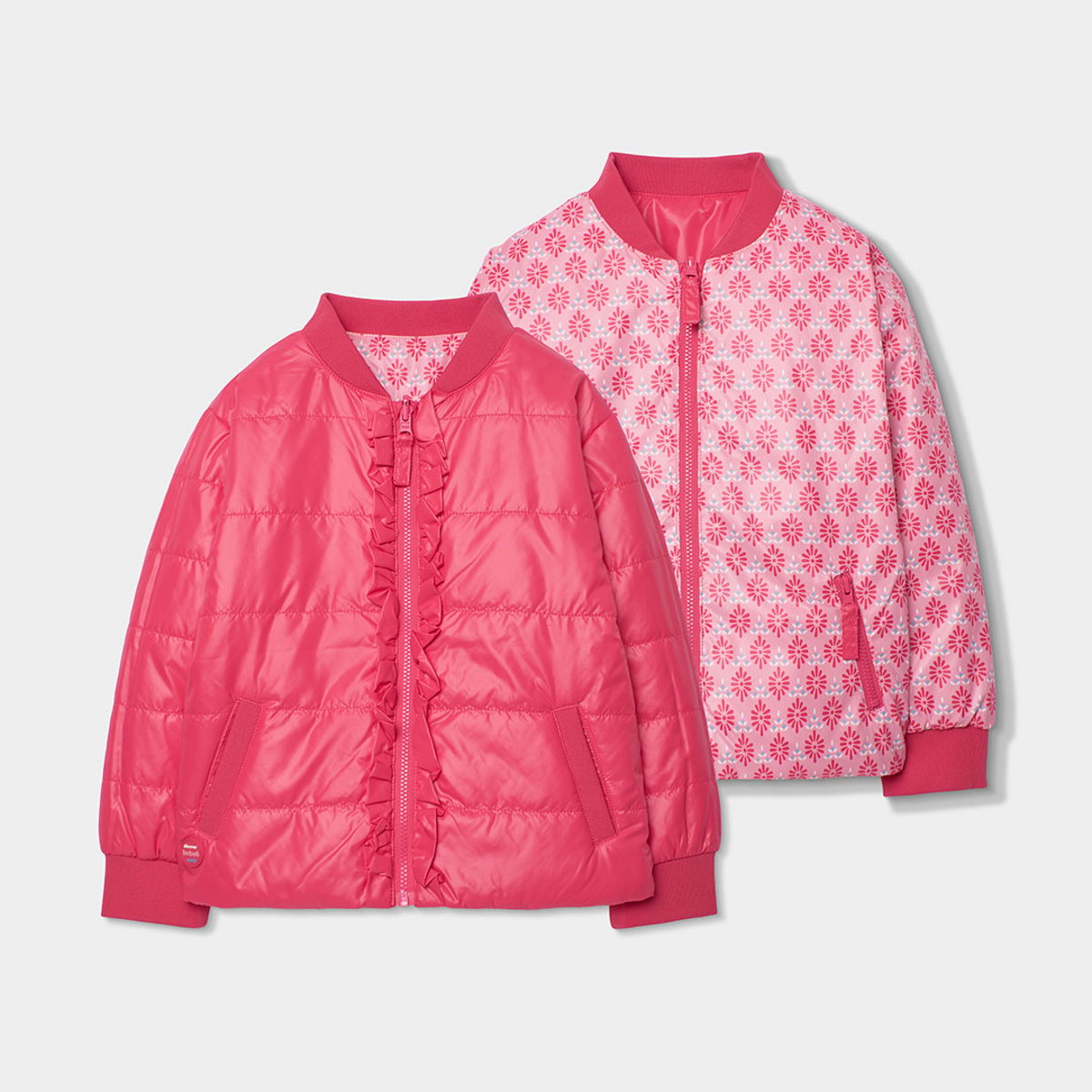 Parka réversible fille rose, BOBOLI