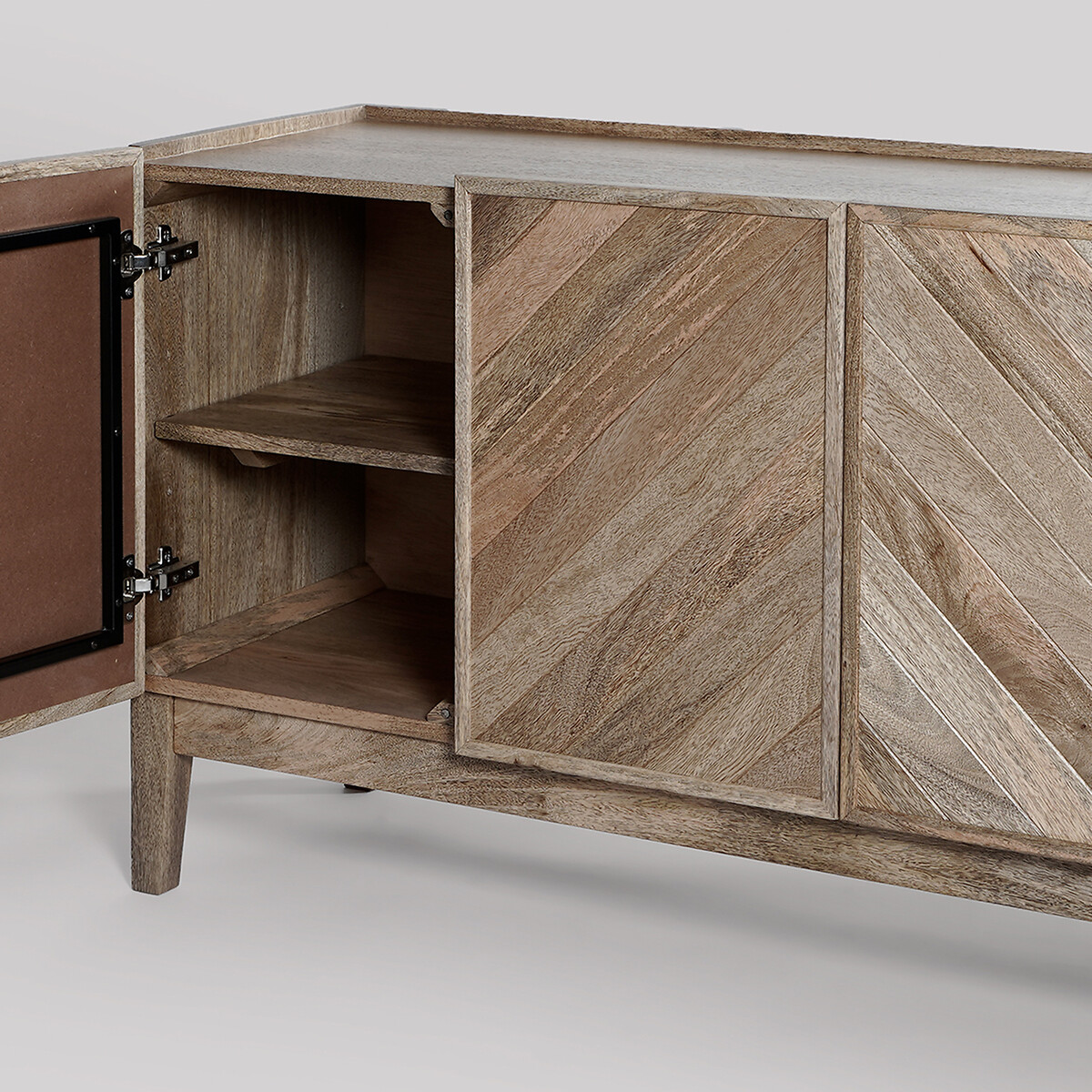 Metz Mango Wood 4 Door Sideboard light wood, SWOON