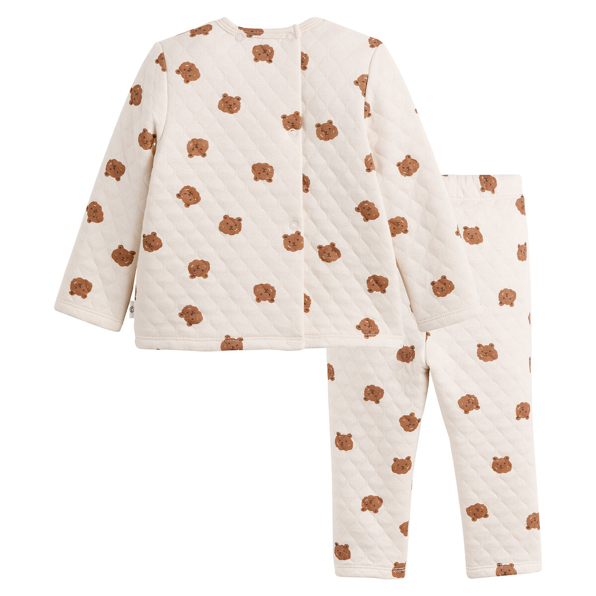 Ensemble 2 pièces matelassé imprimé oursons imprimé, LA REDOUTE COLLECTIONS