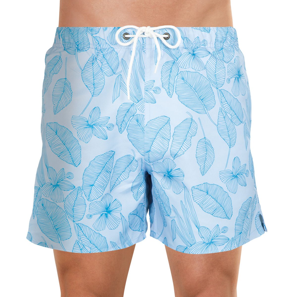Bermuda de bain fibres recyclées turquoise, EMINENCE