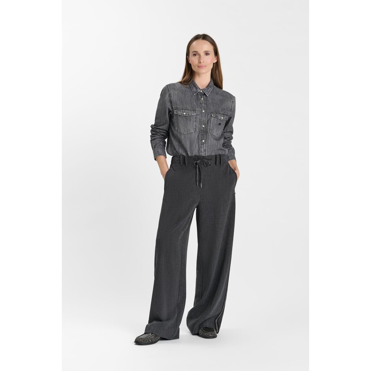 Pantalon droite FLAVIE shadow, LE TEMPS DES CERISES