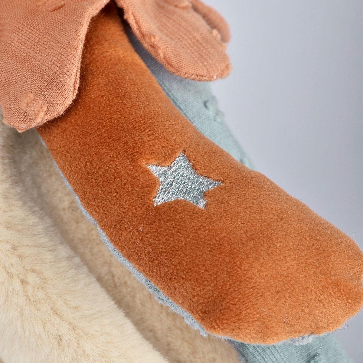Doudou plat Renard 29 cm bleu, DOUDOU ET COMPAGNIE