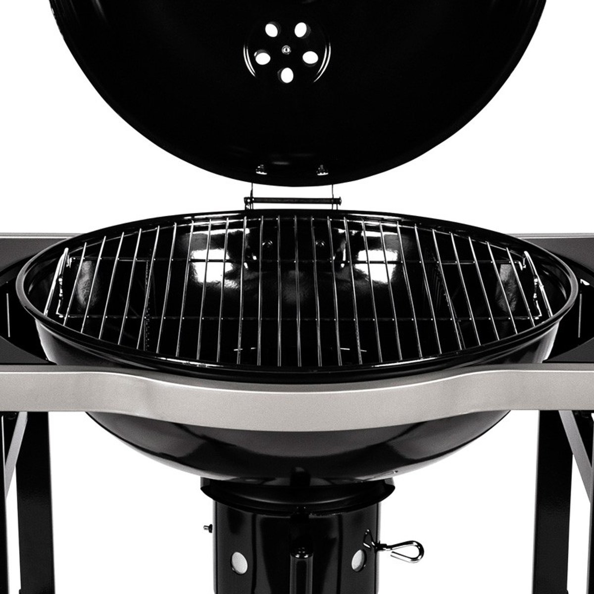 Barbecue à charbon avec cuve en acier noir, SOMAGIC