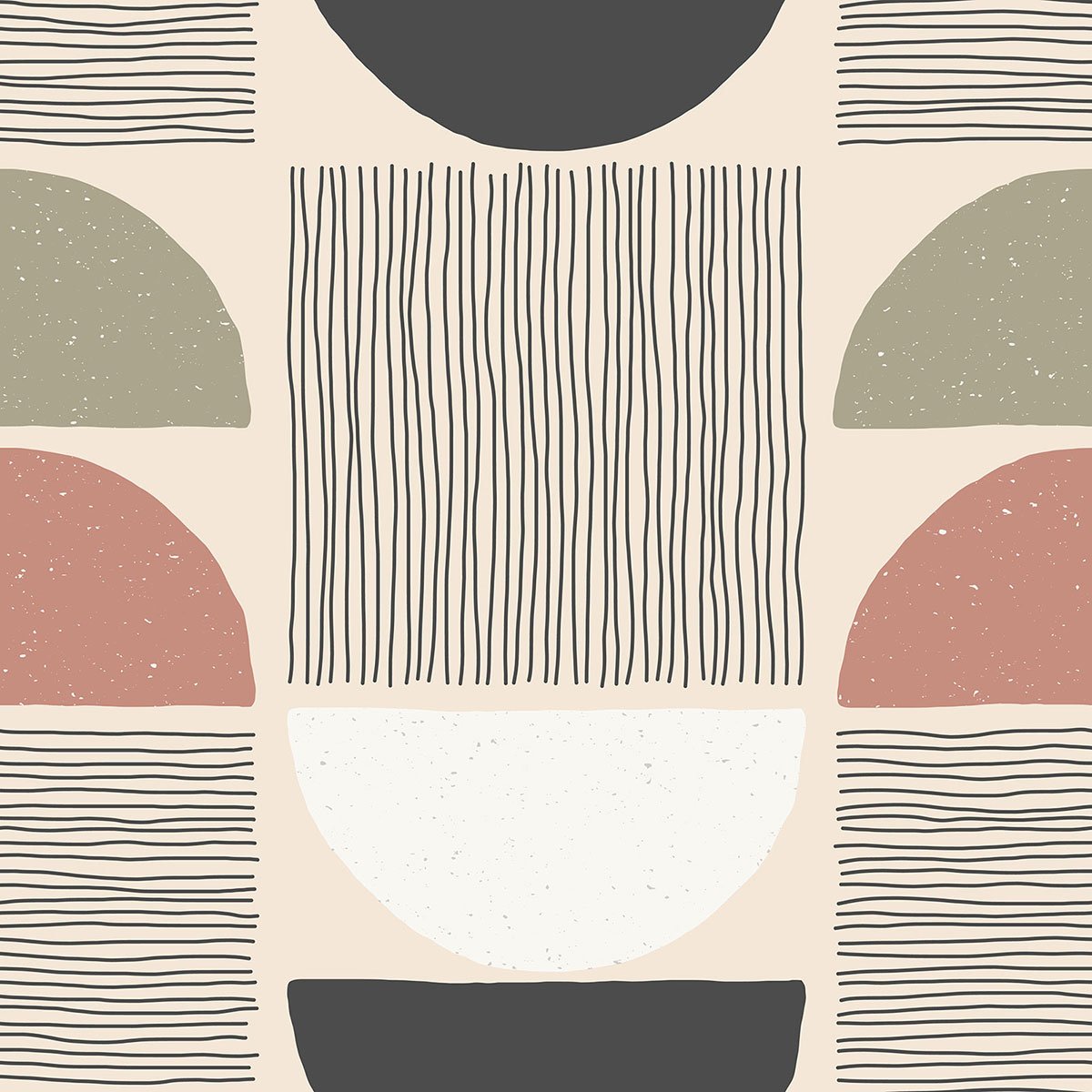 Papier peint panoramique, vintage wallace terracotta, HEXOA