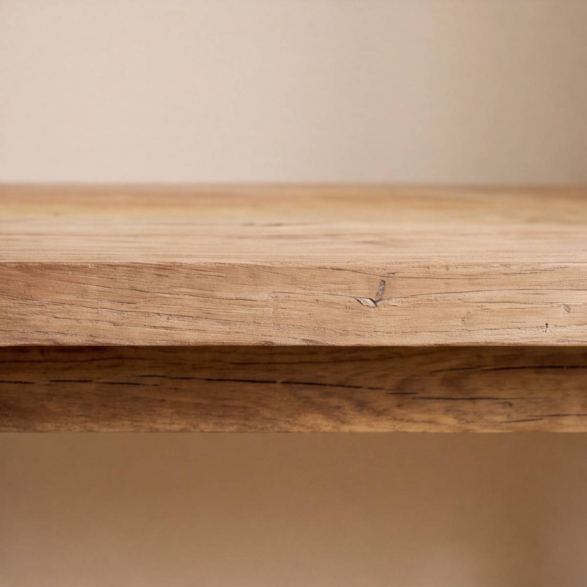 Petit banc en bois recyclé EURYDICE bois clair, MADE IN MEUBLES
