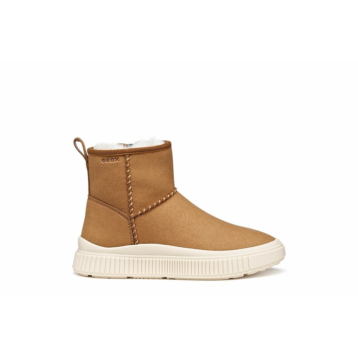 Kids Laquinny Boots with Faux Fur Lining brown, GEOX