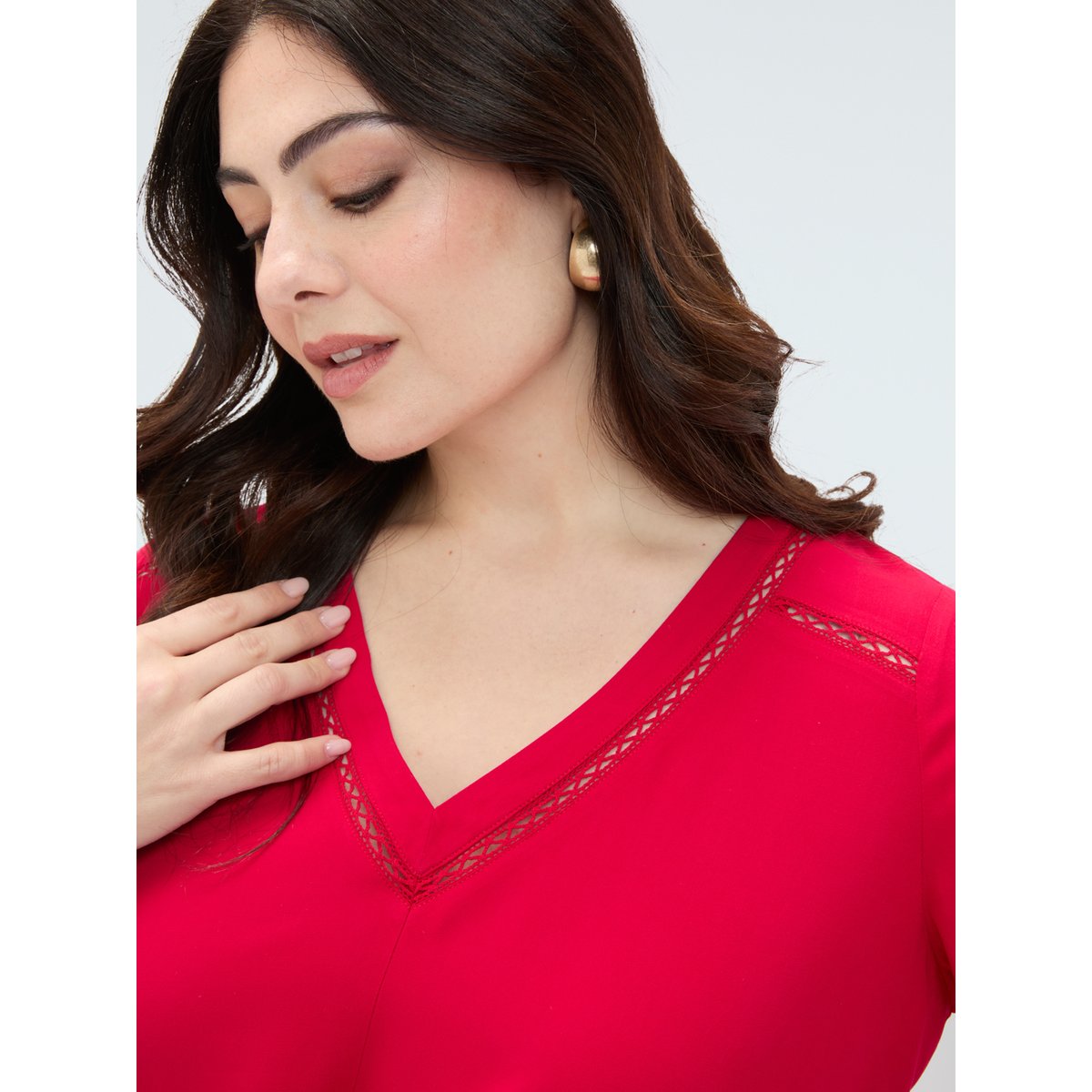 Blouse avec nœud au bas fuchsia, FIORELLA RUBINO