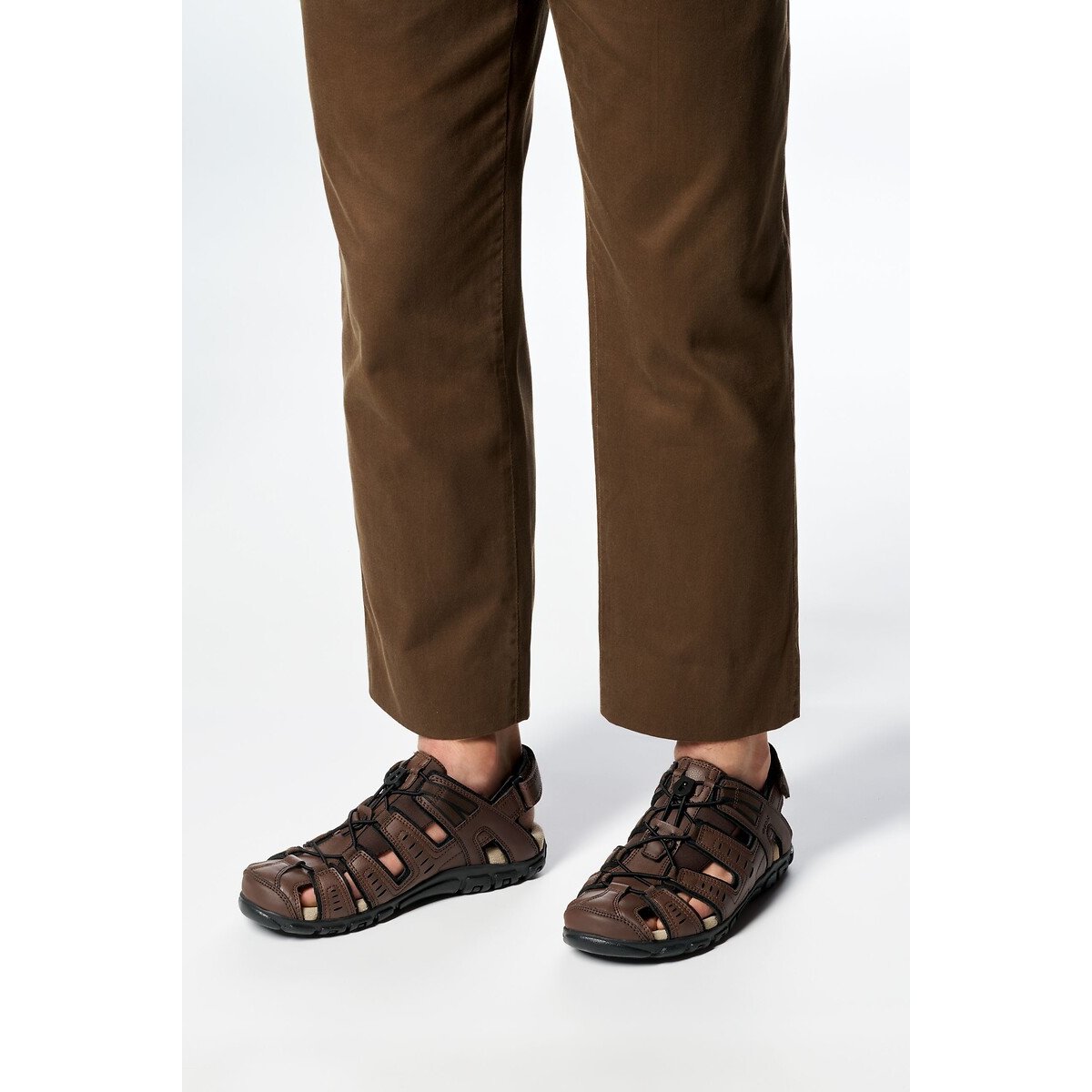 Sandales respirantes Strada marron, GEOX