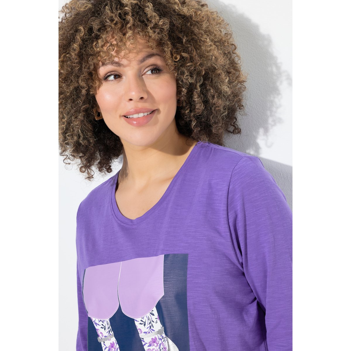 T-shirt motif escarpins violet, ULLA POPKEN