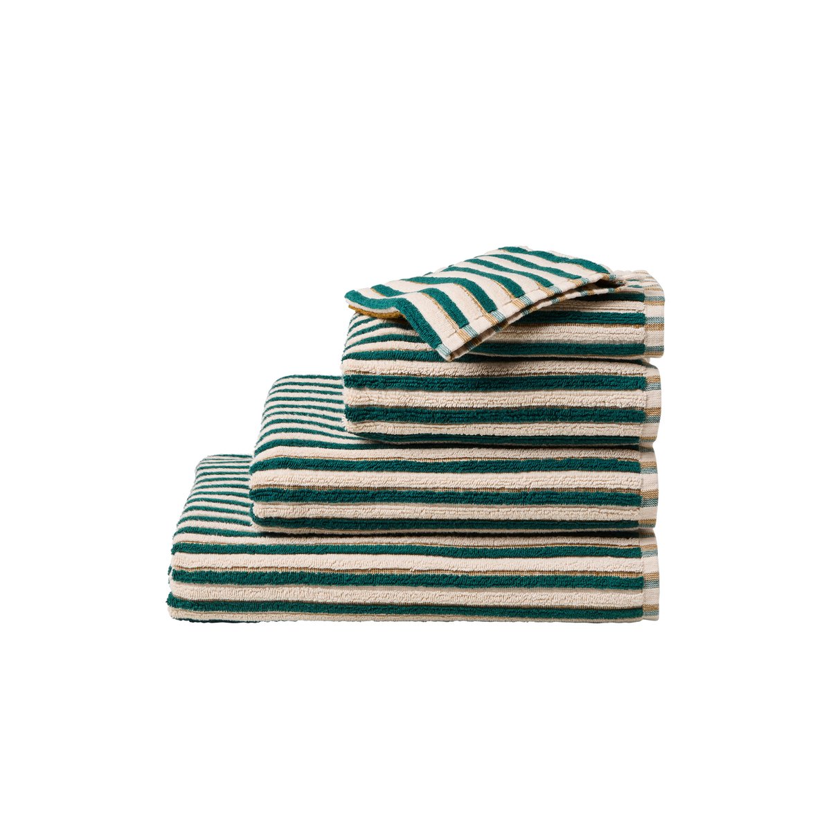 Gant de toilette COMBO bronze/emeraude, CARRE BLANC