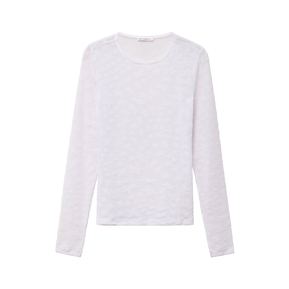 T-shirt ajusté manches longues blanc, CACHE CACHE